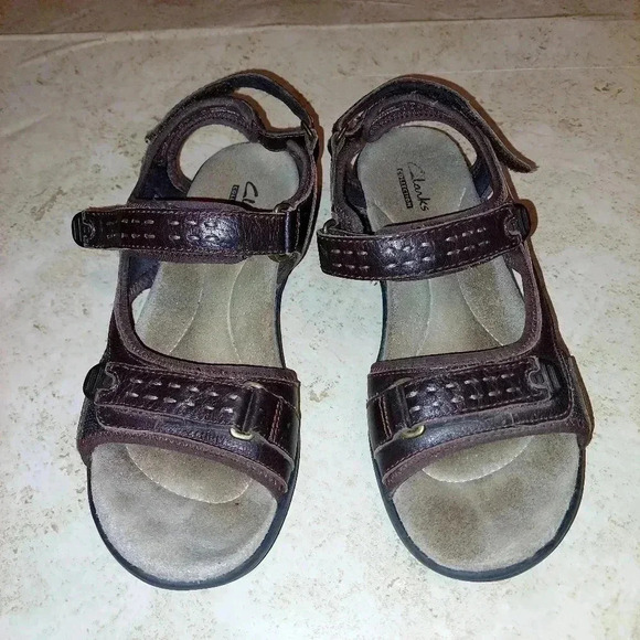CLARKS Collection Brown Sandals Women's 7 - Picture 1 of 5